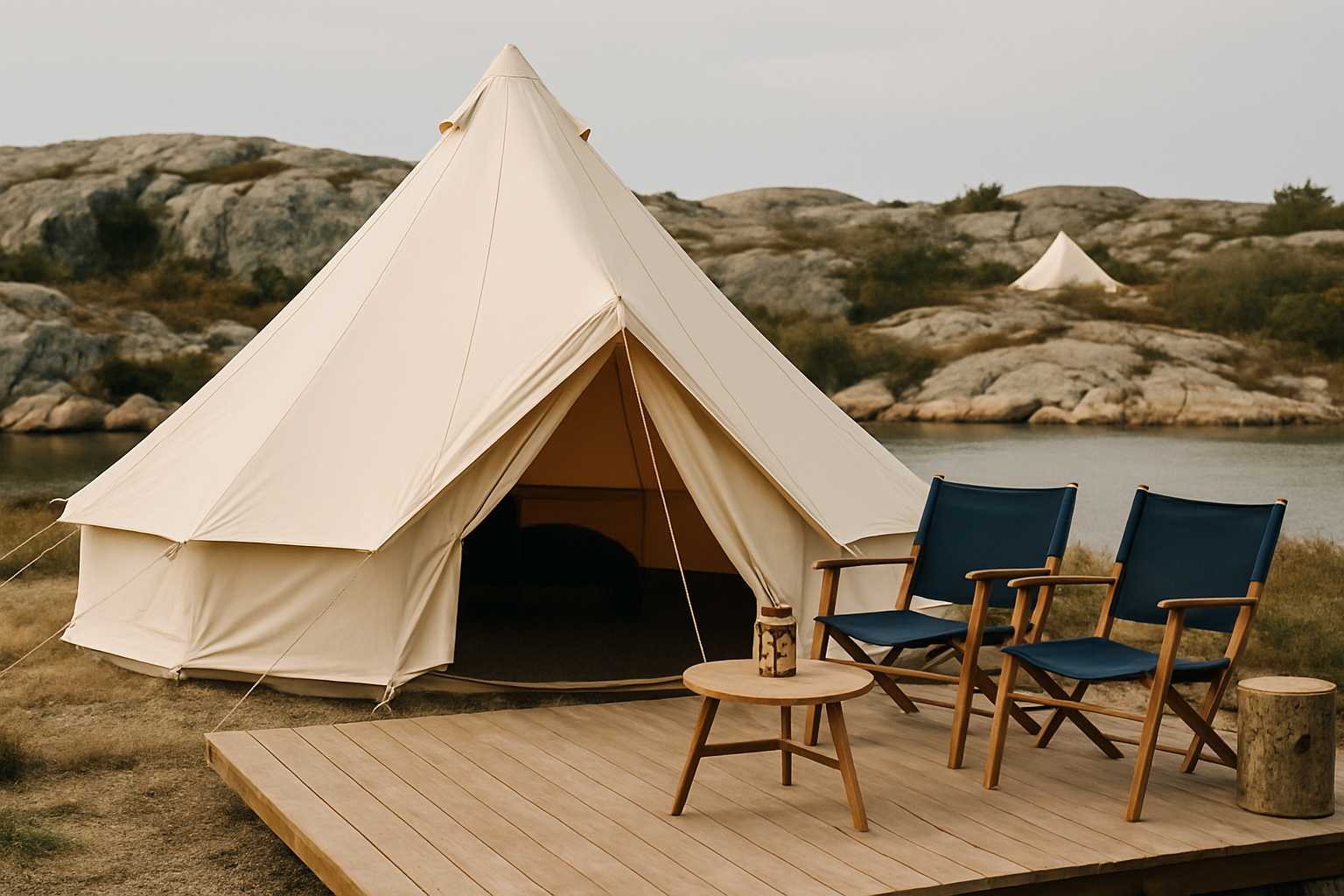 Illustration som representerar Sveriges bästa glamping