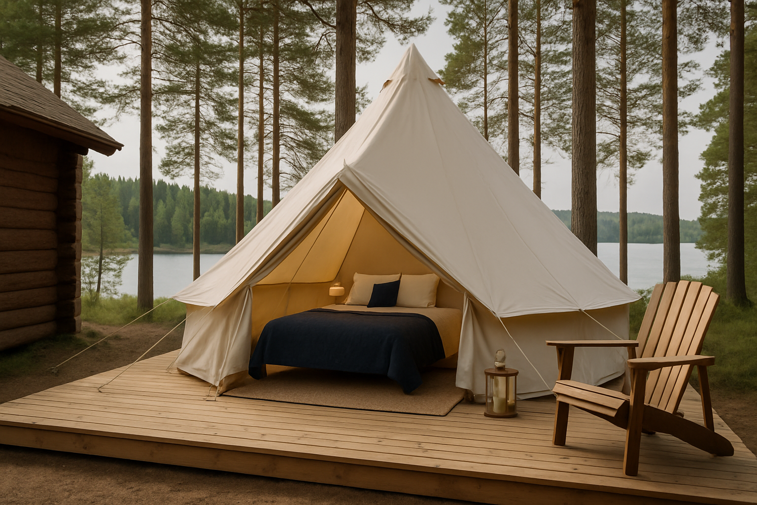 Illustration som representerar Sveriges bästa glamping