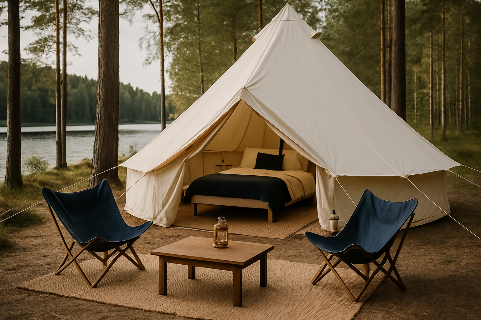 Illustration som representerar Sveriges bästa glamping