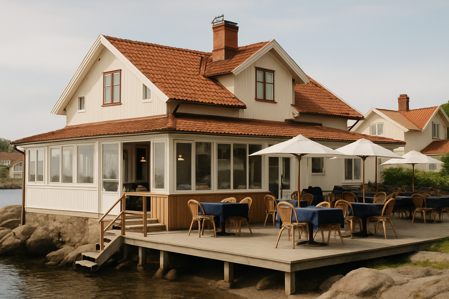 Illustration som representerar Sveriges bästa skärgårdsrestaurang
